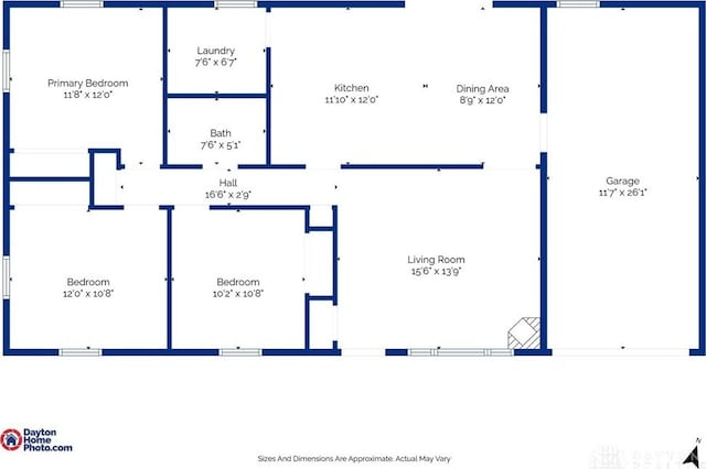 3726 Shawnee Trl, New Jasper Twp, OH 45335 - view of property floor plan