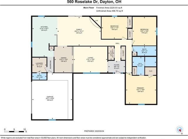 560 Roselake Dr, Centerville, OH 45458 - home floor plan