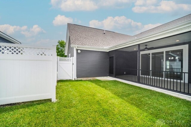 5053 Maiden Way, Liberty Twp, OH 45011 - view of yard with a gate and a sunroom