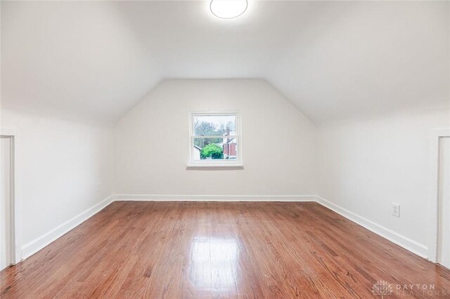 6417 Bramble Ave, Cincinnati, OH 45227 - bonus room featuring light wood-type flooring, lofted ceiling, and baseboards