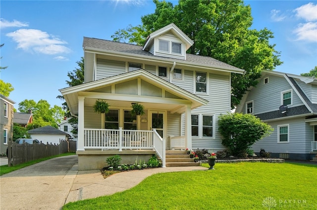 27 Spirea Dr, Oakwood, OH 45419 - american foursquare style home featuring a porch