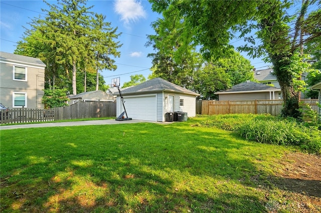 27 Spirea Dr, Oakwood, OH 45419 - view of yard featuring a detached garage and an outdoor structure