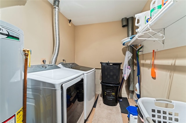 340 Marsha Jeanne Way, Dayton, OH 45458 - laundry room with water heater and independent washer and dryer