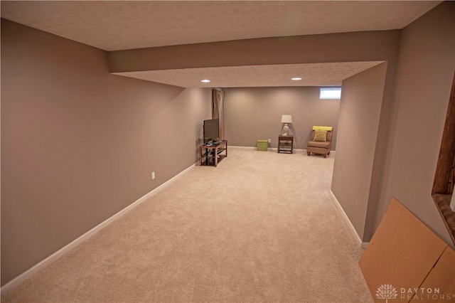 4560 James Madison Trl, Kettering, OH 45440 - below grade area featuring carpet flooring, baseboards, and recessed lighting