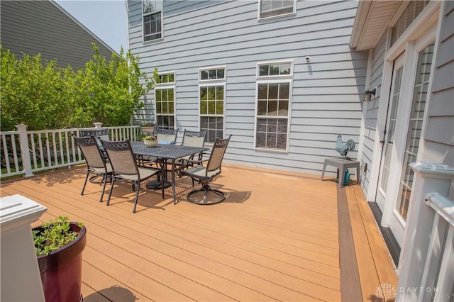 4560 James Madison Trl, Kettering, OH 45440 - wooden terrace with outdoor dining area