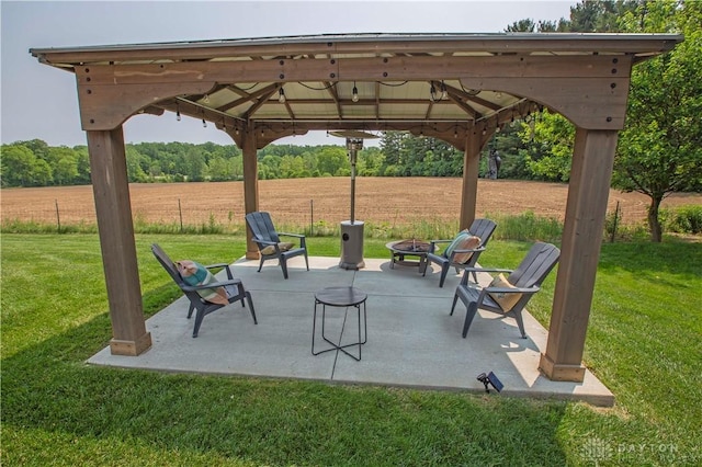 4560 James Madison Trl, Kettering, OH 45440 - view of patio featuring a gazebo and a fire pit