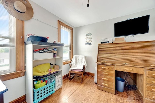 4975 Hamilton Eaton Rd, Hamilton, OH 45013 - office area with light wood-style flooring and baseboards