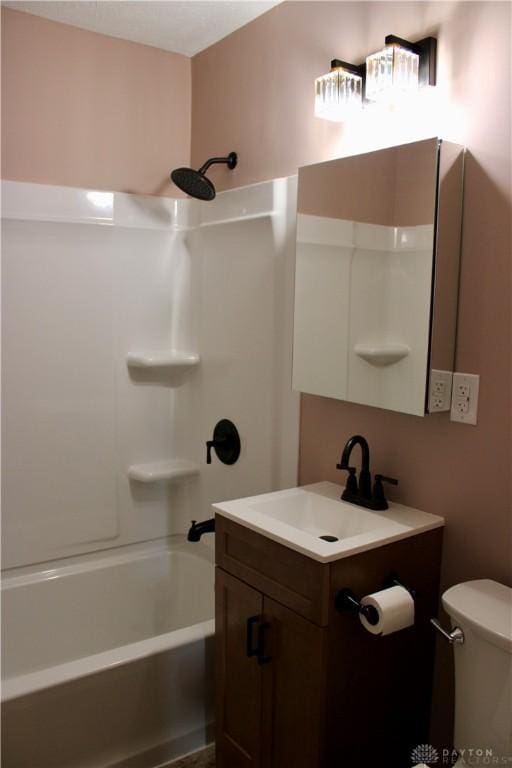 5317 Plainfield Rd, Dayton, OH 45432 - bathroom with vanity, shower / bath combination, and toilet