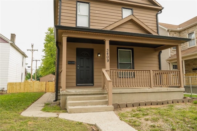 3409 E 5th St, Dayton, OH 45403 - view of front facade featuring a porch