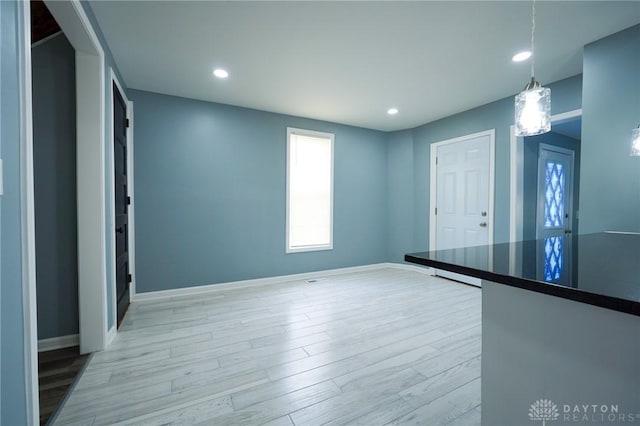 3409 E 5th St, Dayton, OH 45403 - empty room featuring recessed lighting, light wood-type flooring, and baseboards
