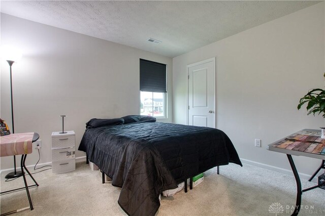 95 Whitney Way, West Milton, OH 45383 - bedroom with light colored carpet, baseboards, and a textured ceiling