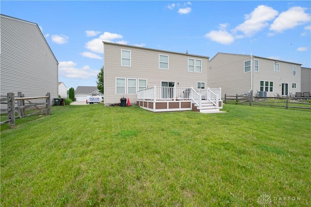 1750 Greentree Meadows Dr, Lebanon, OH 45036 - back of house featuring a wooden deck and central AC unit