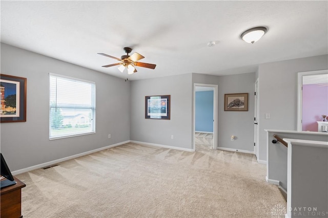 1750 Greentree Meadows Dr, Lebanon, OH 45036 - unfurnished room featuring ceiling fan, light colored carpet, baseboards, and a smoke detector