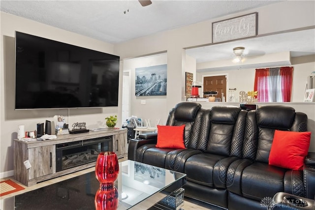 849 Princeton Ave, Fairborn, OH 45324 - living area featuring a ceiling fan and wood finished floors
