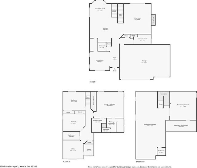 1596 Amberley Ct, Beavercreek Twp, OH 45385 - floor plan / room layout