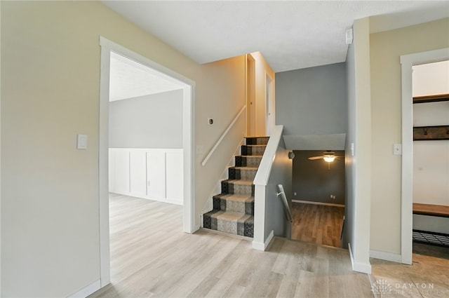 3682 Abbey Ln, Mechanicsburg, OH 43044 - stairway with wood finished floors and baseboards