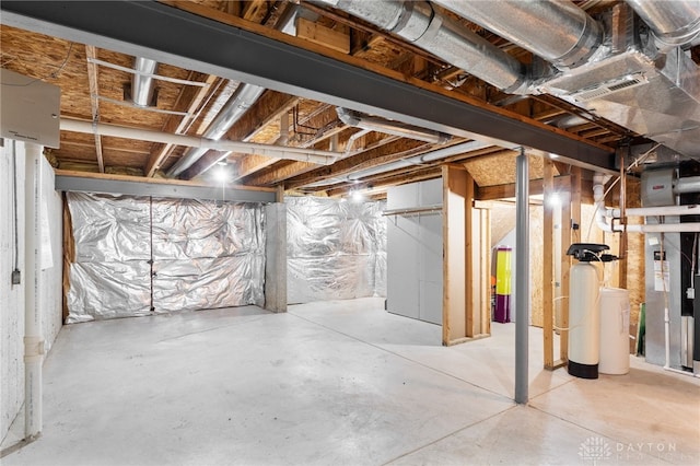 2159 Bassett Ct, Beavercreek, OH 45434 - unfinished below grade area with a water softener system