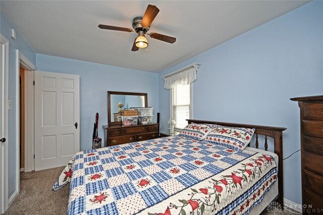 1064 Wilmington Ave, Dayton, OH 45420 - carpeted bedroom featuring a ceiling fan and baseboards