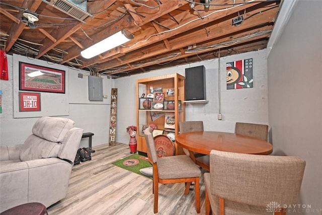 1064 Wilmington Ave, Dayton, OH 45420 - dining space with electric panel and wood finished floors