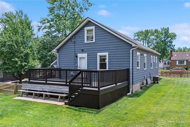 1153 Highridge Ave, Dayton, OH 45420 - rear view of property featuring a wooden deck