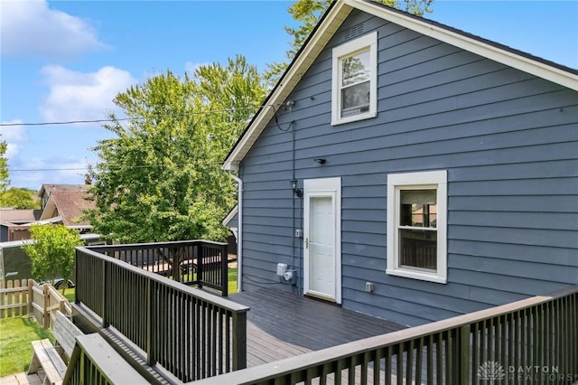1153 Highridge Ave, Dayton, OH 45420 - view of wooden deck