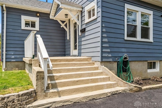 1153 Highridge Ave, Dayton, OH 45420 - property entrance featuring a shingled roof