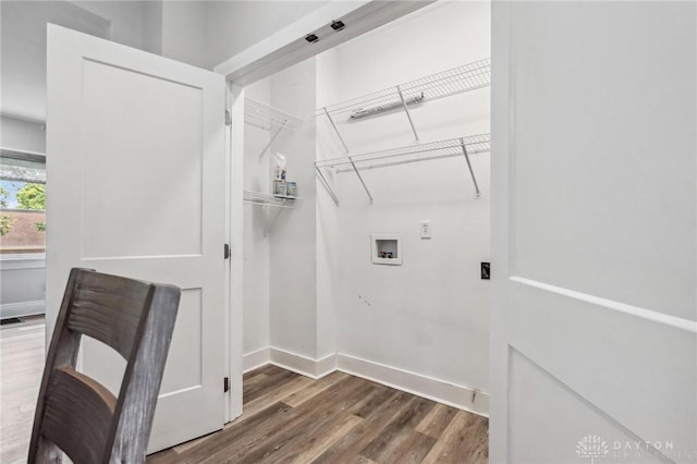 1153 Highridge Ave, Dayton, OH 45420 - washroom with washer hookup and wood finished floors