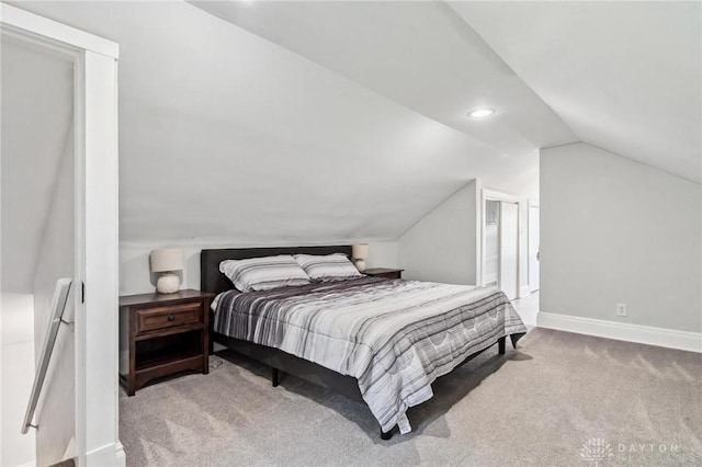 1153 Highridge Ave, Dayton, OH 45420 - carpeted bedroom with lofted ceiling and recessed lighting