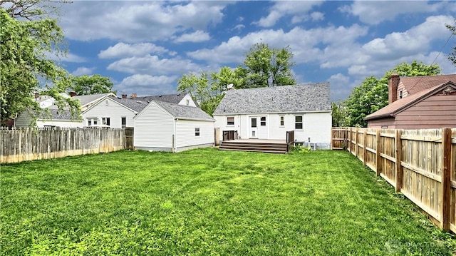 344 Triangle Ave, Oakwood, OH 45419 - back of property featuring a wooden deck