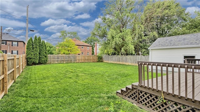 344 Triangle Ave, Oakwood, OH 45419 - view of yard featuring a deck
