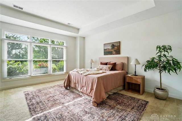 160 Harbour Dr, Springboro, OH 45066 - carpeted bedroom featuring a raised ceiling and baseboards