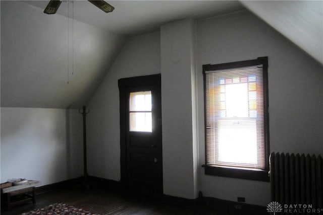 1600 Wayne Ave, Dayton, OH 45410 - bonus room with radiator heating unit, vaulted ceiling, and ceiling fan