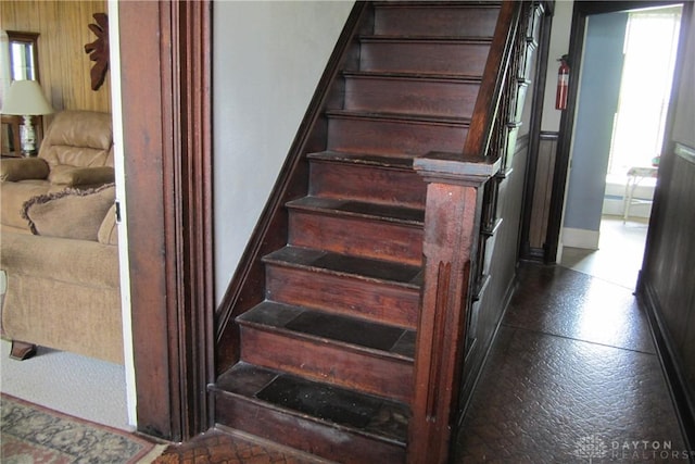 1600 Wayne Ave, Dayton, OH 45410 - stairs featuring baseboards