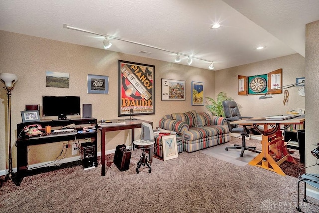 1668 Nichole Ct, Hamilton, OH 45013 - carpeted home office with rail lighting