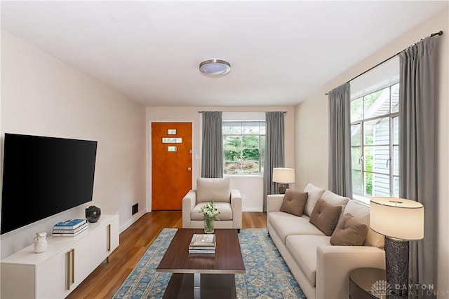 1208 Hale Ave, Dayton, OH 45419 - living room featuring wood finished floors and baseboards