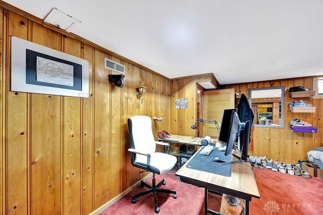 435 Marcia Ave, Hamilton, OH 45013 - office space with wooden walls and carpet flooring