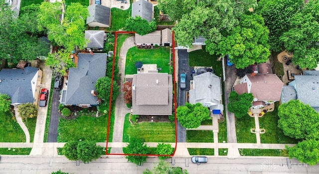 435 Marcia Ave, Hamilton, OH 45013 - aerial view of residential area with property boundaries highlighted