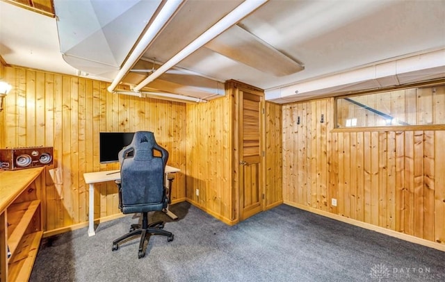 435 Marcia Ave, Hamilton, OH 45013 - carpeted office space featuring wooden walls