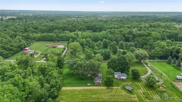 559 Stover Rd, West Alexandria, OH 45381 - aerial view of property and surrounding area featuring a heavily wooded area