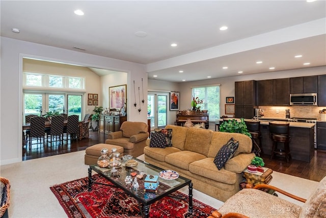 197 Harbour Dr, Springboro, OH 45066 - living room featuring recessed lighting