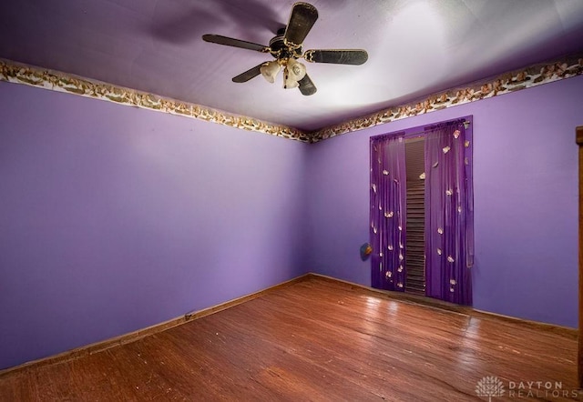2057 Rugby Rd, Dayton, OH 45406 - spare room with a ceiling fan and wood finished floors