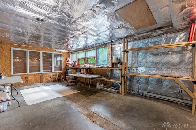 9891 Sugar St, Germantown, OH 45327 - sunroom featuring a workshop area