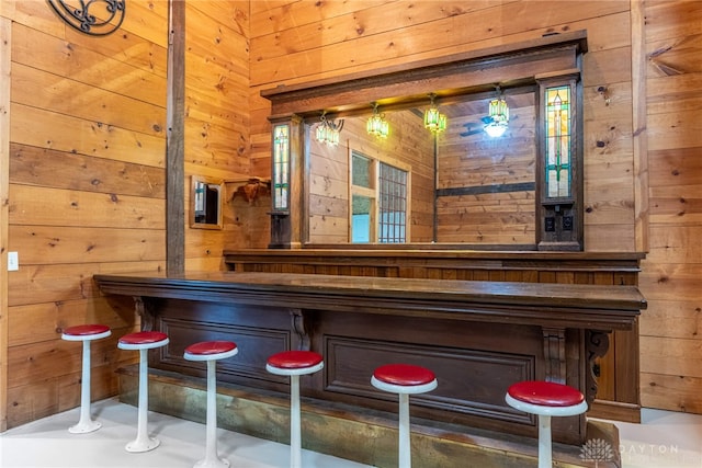 9891 Sugar St, Germantown, OH 45327 - indoor dry bar with wooden walls