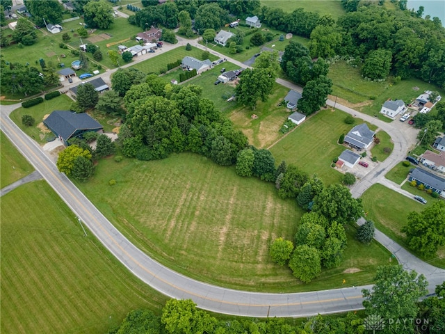 9891 Sugar St, Germantown, OH 45327 - aerial overview of property's location with farmland and rural landscape