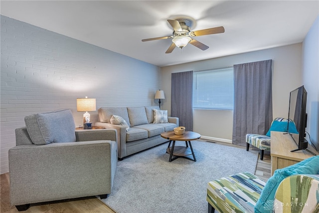 2225 Coach Dr Unit 29A, Kettering, OH 45440 - living room with wood finished floors and ceiling fan