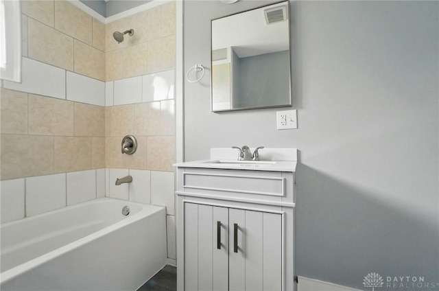 123 Delaware Ave, Dayton, OH 45405 - full bathroom featuring vanity and  shower combination