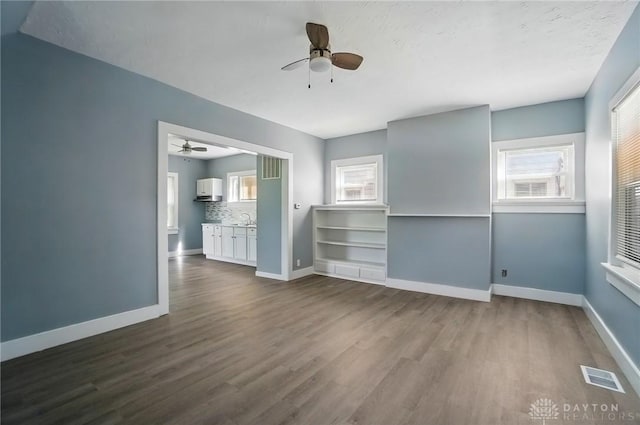 123 Delaware Ave, Dayton, OH 45405 - spare room featuring ceiling fan and dark wood finished floors