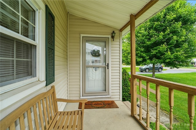 646 Barnhart Rd, Troy, OH 45373 - view of exterior entry with a porch