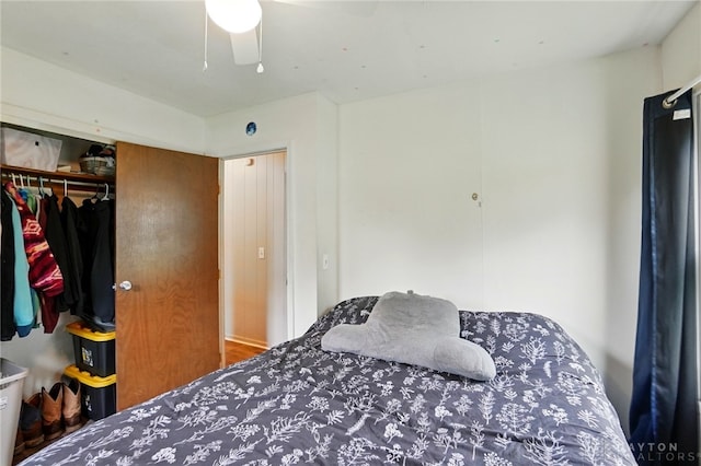 1432 Raybell Dr, Xenia, OH 45385 - bedroom featuring a closet and ceiling fan