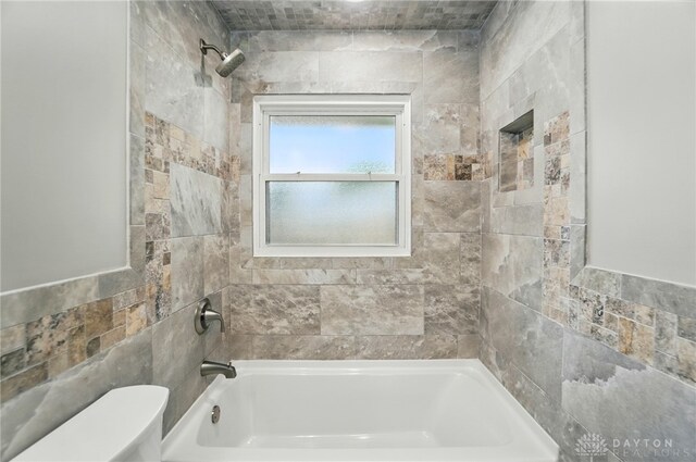 1725 Humphrey Ave, Dayton, OH 45410 - bathroom with shower / bathtub combination and tile walls